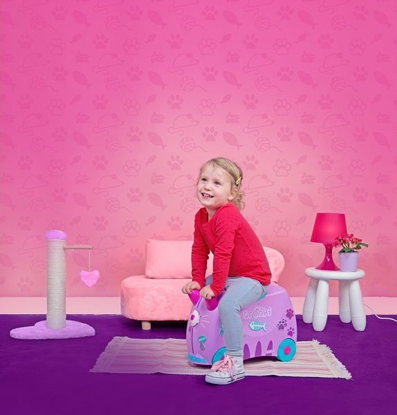 WALIZKA TRUNKI JEŻDŻĄCA WALIZECZKA - JEŹDZIK KOTEK zdjęcie 8