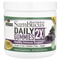 NATURE'S ANSWER Sambucus Daily Gummies 2X Strength Black Elderberry (45żel)