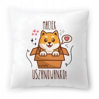 Poduszka Dla Maćka Na Urodziny Ze Zdjęciem Na Prezent Biała 40X40 Cm