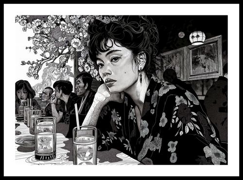Plakat 59,4x42cm Czarne Kimono na Arena.pl