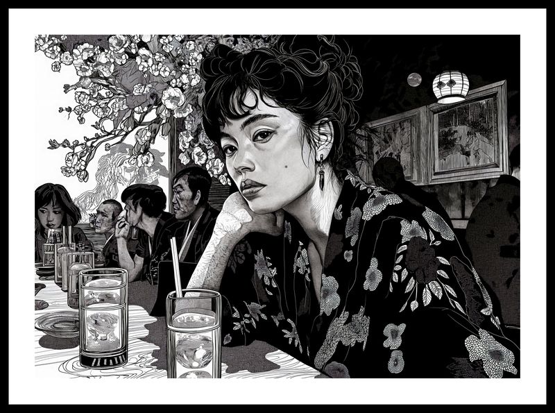 Plakat 59,4x42cm Czarne Kimono zdjęcie 3