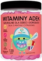 MyVita Witaminy ADEK naturalne żelki dla dzieci i dorosłych 120 sztuk