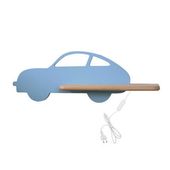 Dziecięcy kinkiet z półką Car 21-85085 LED 5W 4000K auto niebieski drewno