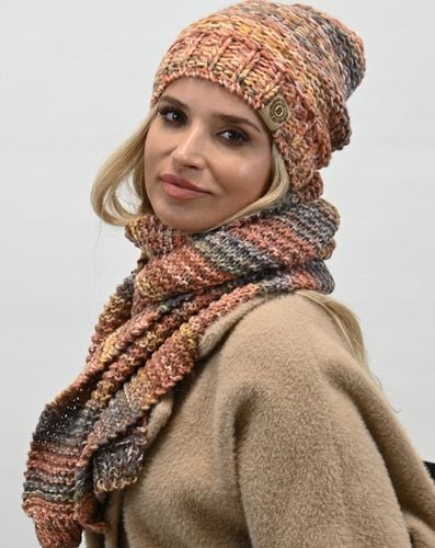 Wełniany Komplet Kobiecy na Zimę Gruby Ciepły Wz4 na Arena.pl