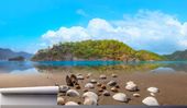 Fototapeta MUSZLE WYSPA NA TROPIKALNEJ PLAŻY