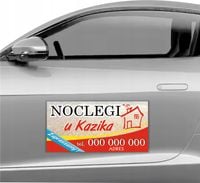 MAGNES NA SAMOCHÓD MAGNETYCZNA REKLAMA 60X30 cm NOCLEGI