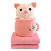 Świnka w Kubku koc maskotka 3w1