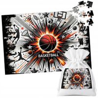 PUZZLE TRADYCYJNE - KOSZYKÓWKA SPORT PIŁKA KOSZ DRUŻYNA - 96 el