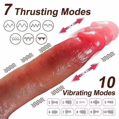 wibrator silicone, 10 vibration modes 7 thrusting function, heating na Arena.pl