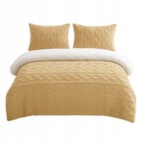 Pościel Welurowa 160x200 wzór Sweterek Ciepła Zimowa Gruba Dwukolorowa