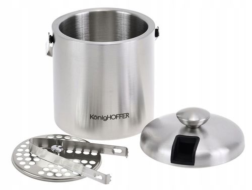 WIADERKO Pojemnik Stalowy na LÓD z Pokrywą 1,3 L COOLER do Lodu + na Arena.pl