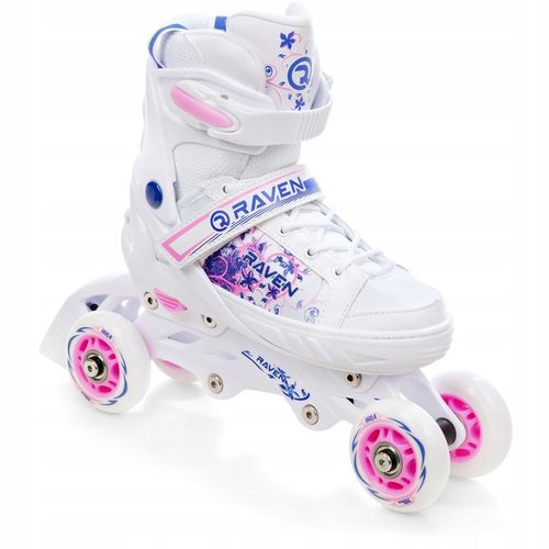 Rolki Wrotki 3w1 Regulowane RAVEN Meia 28-32 Kółko LED na Arena.pl