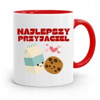 Kubek Czerwony Przyjaciela Najlepszy Przyjaciel Z Nadrukiem Ze Zdjęciem