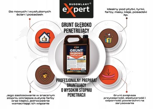 GRUNT GŁĘBOKO PENETRUJĄCY WZMACNIA PODŁOŻE PRZECIWGRZYBICZY 5L do na Arena.pl