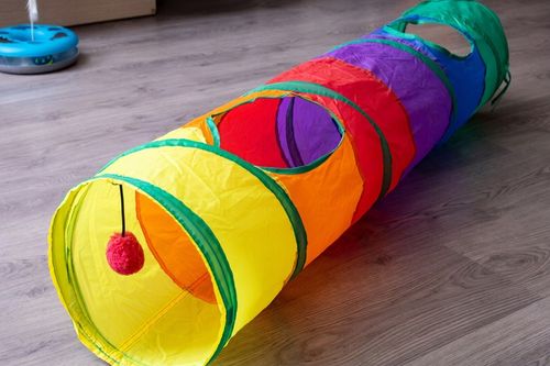 ZABAWKA TUNEL DLA KOTA SZELESZCZĄCY DŁUGI TUNEL DLA KOTA Z ZABAWKAMI XXL na Arena.pl