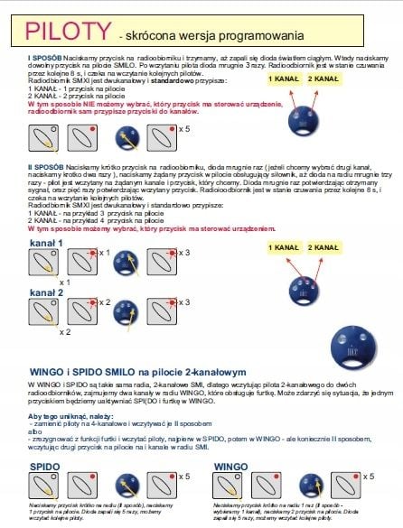 2x Pilot NICE SMILO SM2 Nowy Oryginalny BATERIA zdjęcie 4