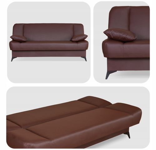 Kanapa sofa Sara ekoskóra rozkładana wersalka spania łóżko Family Meble na Arena.pl