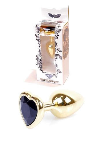 Plug-Jewellery Gold  Heart PLUG- Black na Arena.pl