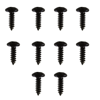 10x Wkręt montażowy czarny M3x10 krzyżak Philips łeb grzybkowy