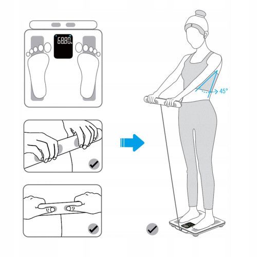 WAGA ŁAZIENKOWA ANALITYCZNA BLUETOOTH 5.0 Z EKRANEM LCD WEBBER na Arena.pl
