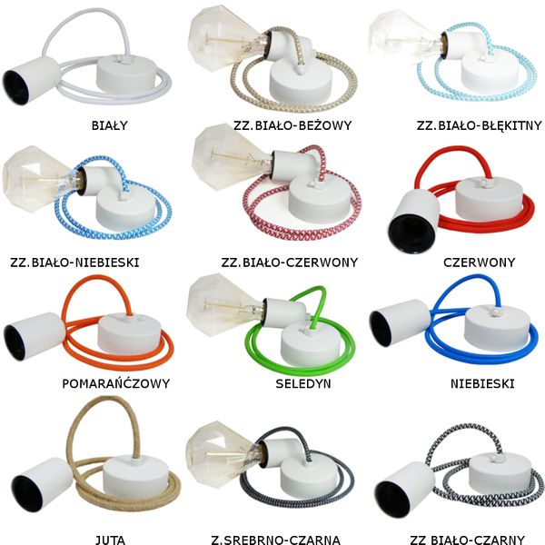 LAMPA WISZĄCA ZWIS POJEDYNCZY Z METALOWĄ OPRAWKĄ BIAŁA zdjęcie 5