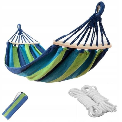 DUŻY HAMAK OGRODOWY NA STELAŻU 2-OSOBOWY WISZĄCY BUJAK HUŚTAWKA + POKROWIEC na Arena.pl