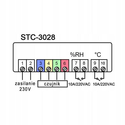Regulator temperatury i wilgotności STC-3028 230V higrostat termostat na Arena.pl