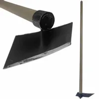 Motyka kuta stalowa ogrodowa prostokątna duża 200 mm z trzonem