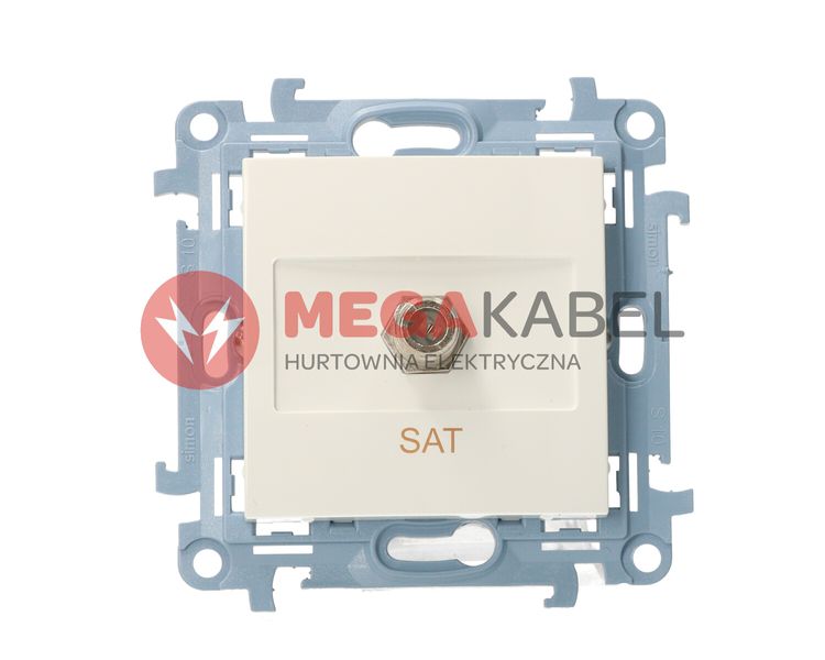 Simon10 Gniazdo antenowe pojedyńcze F CASF1.01/11 biały SIMON zdjęcie 3