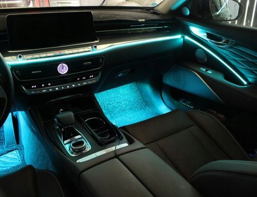 Oświetlenie LED RGB Wnętrza Pojazdu Auta Kabiny Tuning Zestaw Aplikacja na Arena.pl