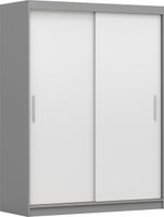 Szafa przesuwna VISTA 04 150x61 SZARY/BIAŁY półki pojemna PRODUCENT