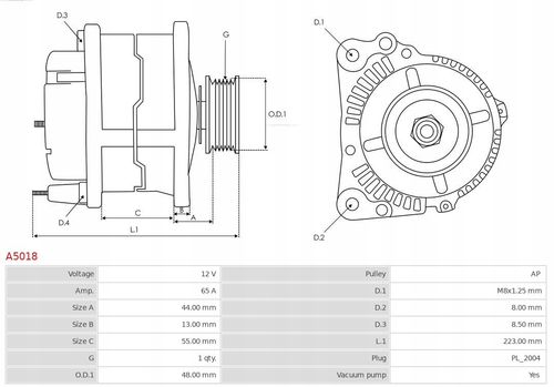 A5018 ALTERNATOR AS-PL na Arena.pl