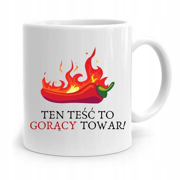 Kubek Prezent Dla Teścia Ten Teść To Gorący Towar Z Nadrukiem Ze Zdjęciem zdjęcie 1