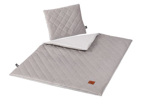 Koc z poduszką szary velvet soft na Arena.pl