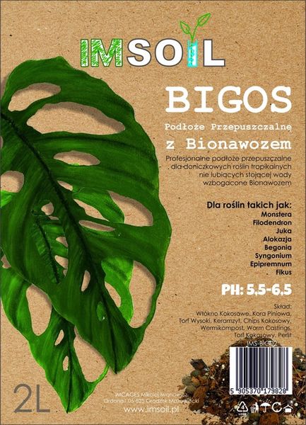 IMSOIL Przepuszczalna Ziemia do Roślin - BIGOS 20L zdjęcie 6