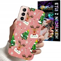 ETUI CASE DO SAMSUNG S21 - ŚWIĄTECZNE WZORY NA ŚWIĘTA RENIFER CHOINKA