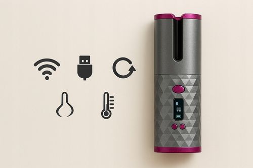 Bezprzewodowa lokówka automatyczna LCD fale loki obrotowa USB Do stylizacji na Arena.pl