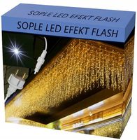 SOPLE 500 LED KURTYNA LAMPKI ZEWNĘTRZNE IP44 FLASH Białe Ciepłe