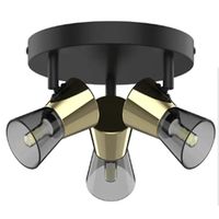 Sufitowa lampa salonowa Cento spoty nad stół czarne złote