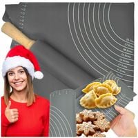 STOLNICA SILIKONOWA DUŻA MATA XXXL 70X50 CM + WAŁEK SILIKONOWY DO CIASTA