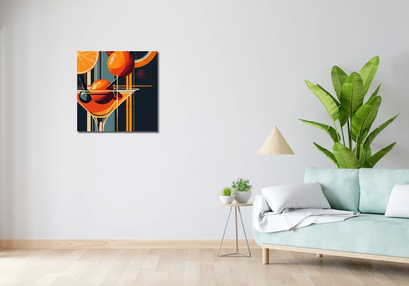 Obraz 60x60cm Koktajl w Stylu zdjęcie 2