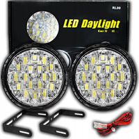 DRL LAMPA LAMPY ŚWIATŁA DO JAZDY DZIENNEJ LED 2x18 9CM 2 SZTUKI MOCNE