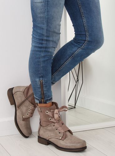 Botki workery beżowe 17103-13 KHAKI - 41 na Arena.pl
