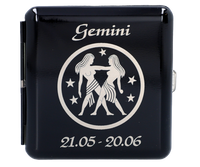 Papierośnica z Grawerem Znaku Zodiaku Bliźnięta