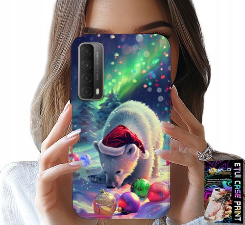 ETUI DO HUAWEI P SMART 2021 - ŚWIĄTECZNY NIEDŹWIEDŹ BOMBKI CASE +FOLIA na Arena.pl
