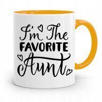 Kubek Żółty Prezent Dla Cioci Im The Favorite Eunt Z Nadrukiem Ze Zdjęciem