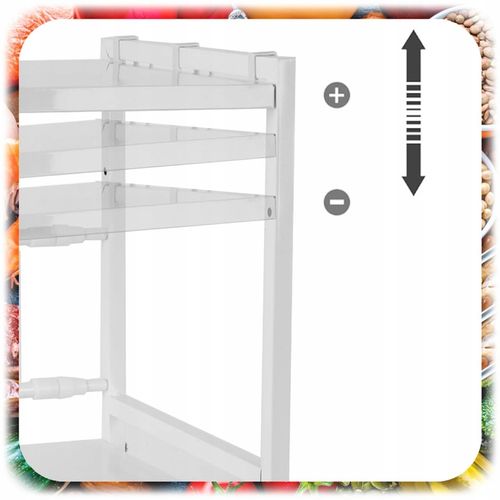 PÓŁKA NA MIKROFALÓWKĘ STOJAK REGAŁ KUCHENNY PRZYPRAWY REGULOWANA na Arena.pl