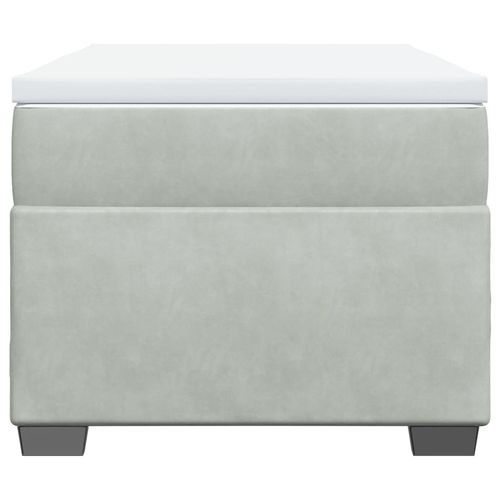 Łóżko kontynentalne z materacem, jasnoszare, aksamit, 90x200 cm na Arena.pl