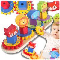 gra zręcznościowa logiczna sorter nakładanka zwierzątka zoo zębatki