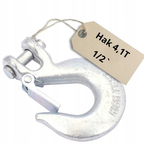 Hak do liny wyciągarki karabińczyk z szeklą zabezpieczeniem WCIĄGARKI 4,1T na Arena.pl